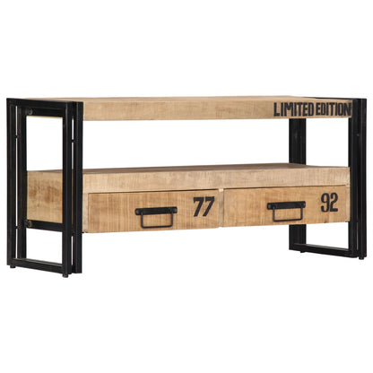 TV Cabinet 100x30x45 cm Solid Mango Wood - OLBRIT