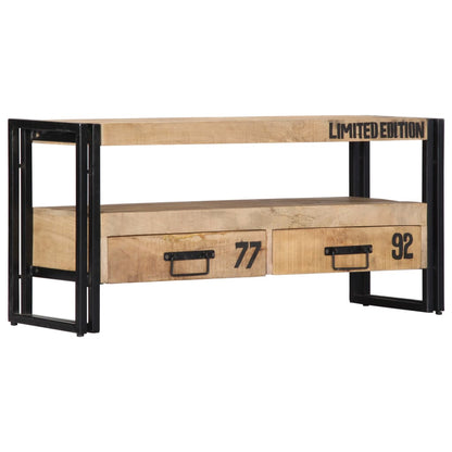 TV Cabinet 100x30x45 cm Solid Mango Wood - OLBRIT
