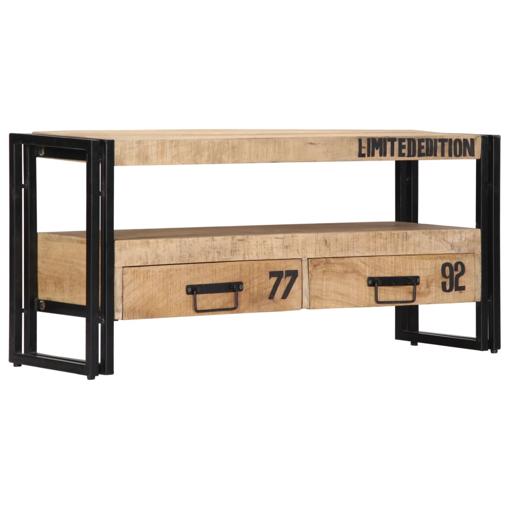 TV Cabinet 100x30x45 cm Solid Mango Wood - OLBRIT