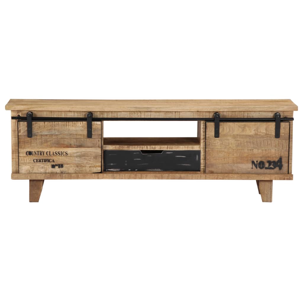 TV Cabinet 120x30x40 cm Solid Mango Wood - OLBRIT
