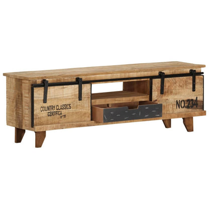 TV Cabinet 120x30x40 cm Solid Mango Wood - OLBRIT