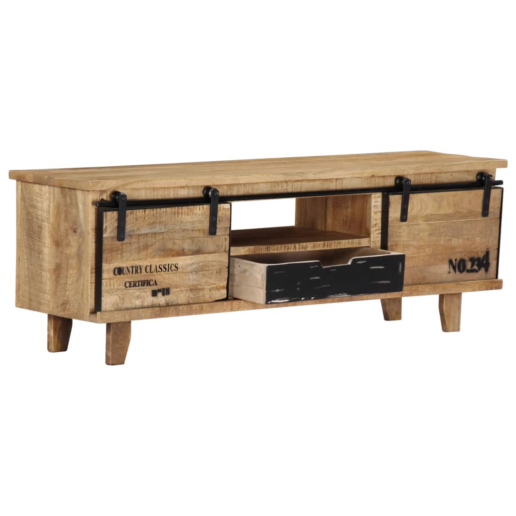 TV Cabinet 120x30x40 cm Solid Mango Wood - OLBRIT