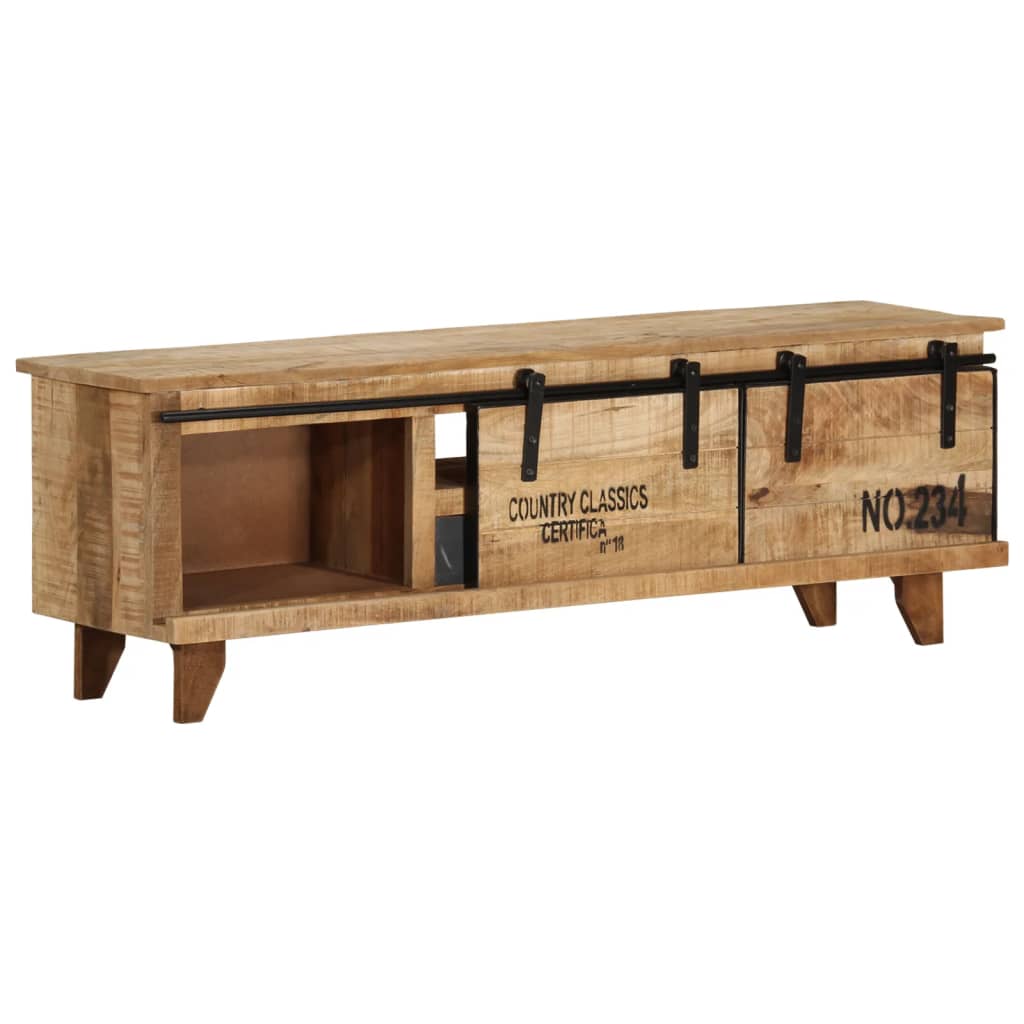 TV Cabinet 120x30x40 cm Solid Mango Wood - OLBRIT