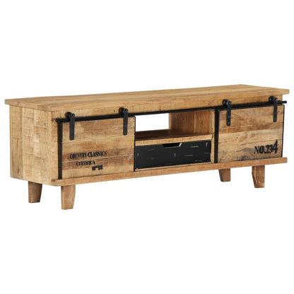 TV Cabinet 120x30x40 cm Solid Mango Wood - OLBRIT