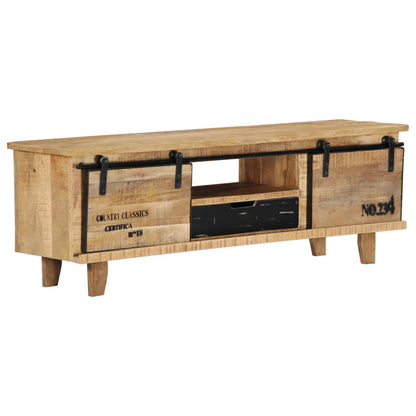 TV Cabinet 120x30x40 cm Solid Mango Wood - OLBRIT