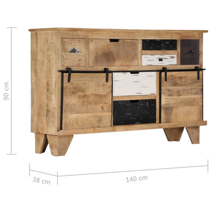 Sideboard 140x38x90 cm Solid Mango Wood - OLBRIT