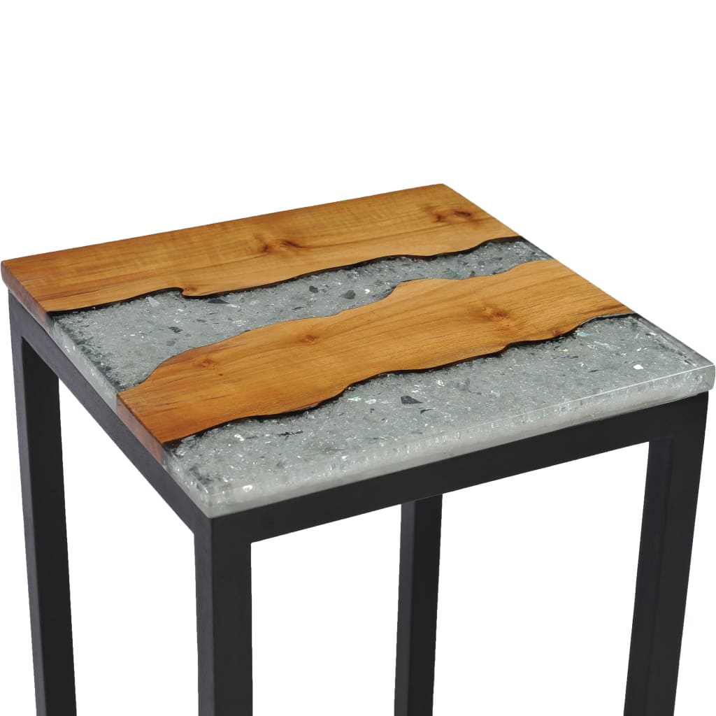 Nesting Tables 3 pcs Solid Teak Wood and Polyresin - OLBRIT