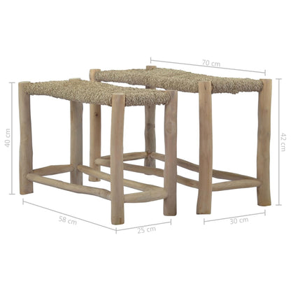 Benches 2 pcs Brown Seagrass - OLBRIT
