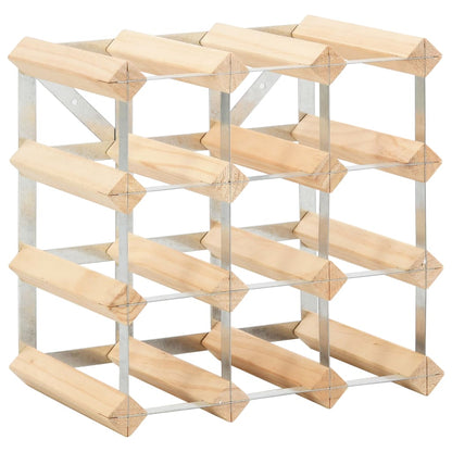 Wine Rack for 12 Bottles Solid Pinewood - OLBRIT
