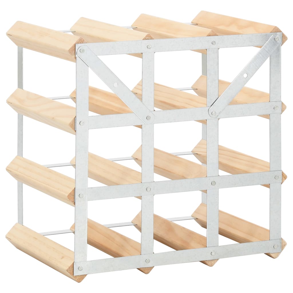 Wine Rack for 12 Bottles Solid Pinewood - OLBRIT