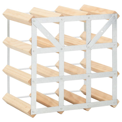 Wine Rack for 12 Bottles Solid Pinewood - OLBRIT
