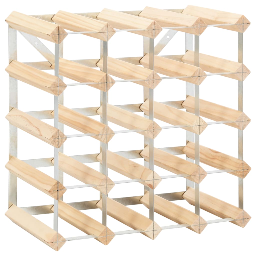 vidaXL Wine Rack for 20 Bottles Solid Pinewood - OLBRIT