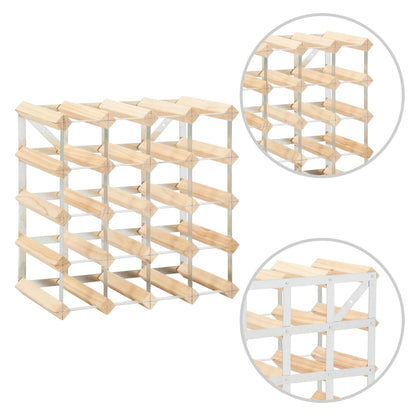 vidaXL Wine Rack for 20 Bottles Solid Pinewood - OLBRIT