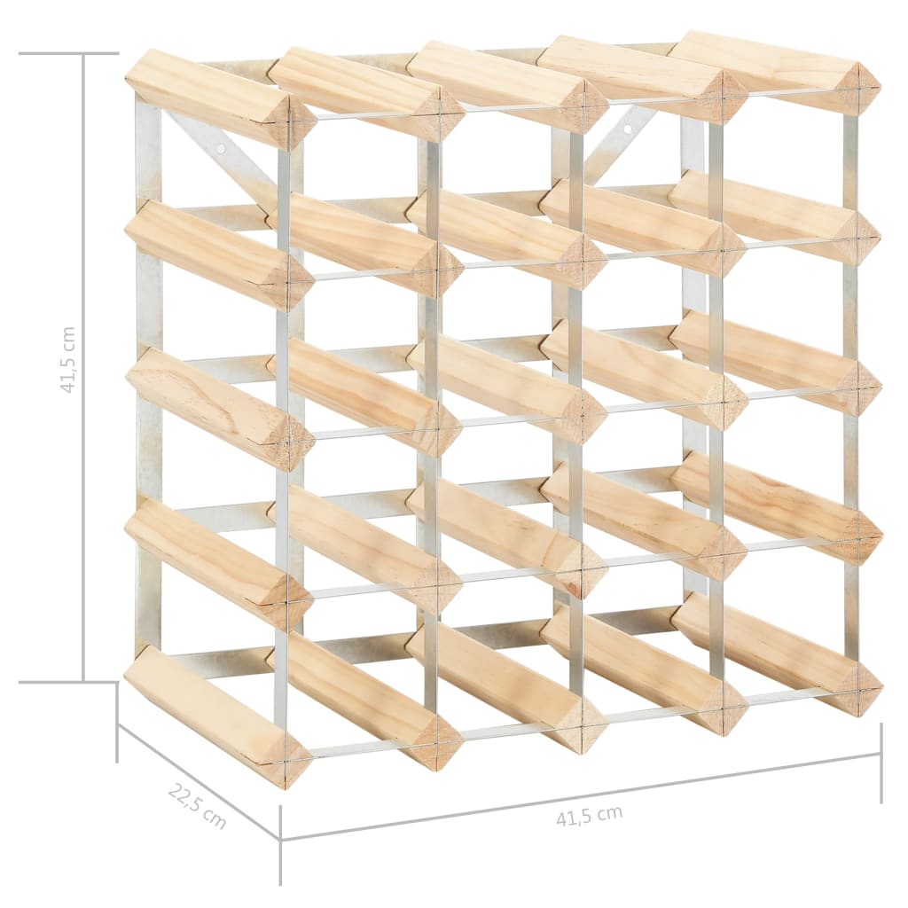 vidaXL Wine Rack for 20 Bottles Solid Pinewood - OLBRIT