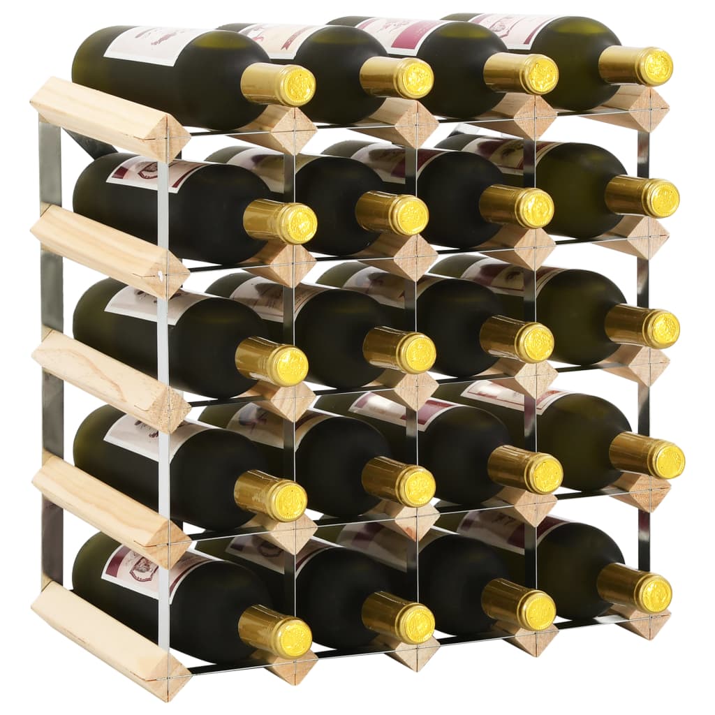 vidaXL Wine Rack for 20 Bottles Solid Pinewood - OLBRIT