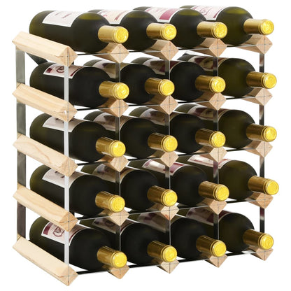 vidaXL Wine Rack for 20 Bottles Solid Pinewood - OLBRIT