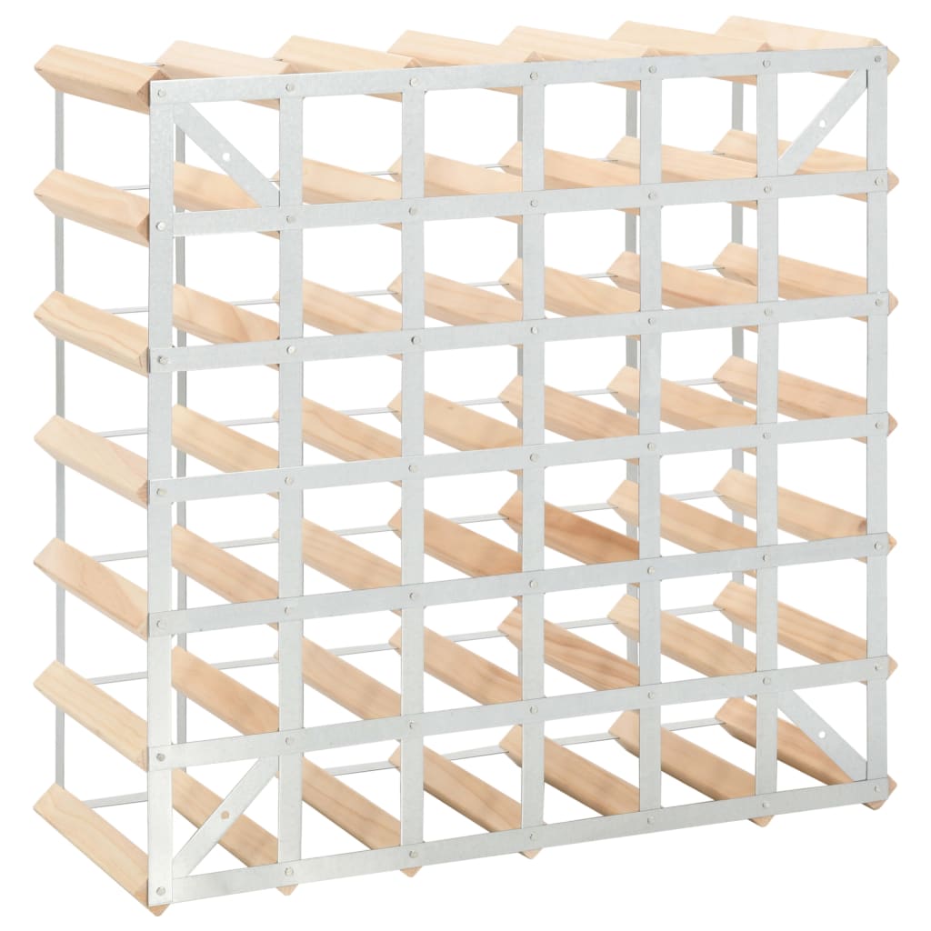Wine Rack for 42 Bottles Solid Pinewood - OLBRIT