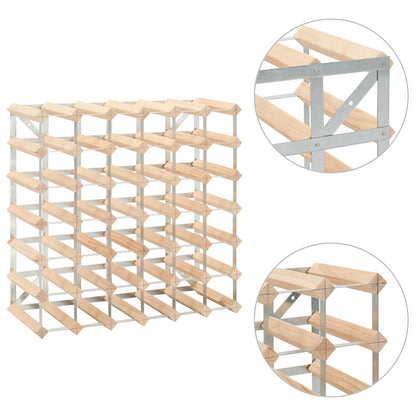 Wine Rack for 42 Bottles Solid Pinewood - OLBRIT