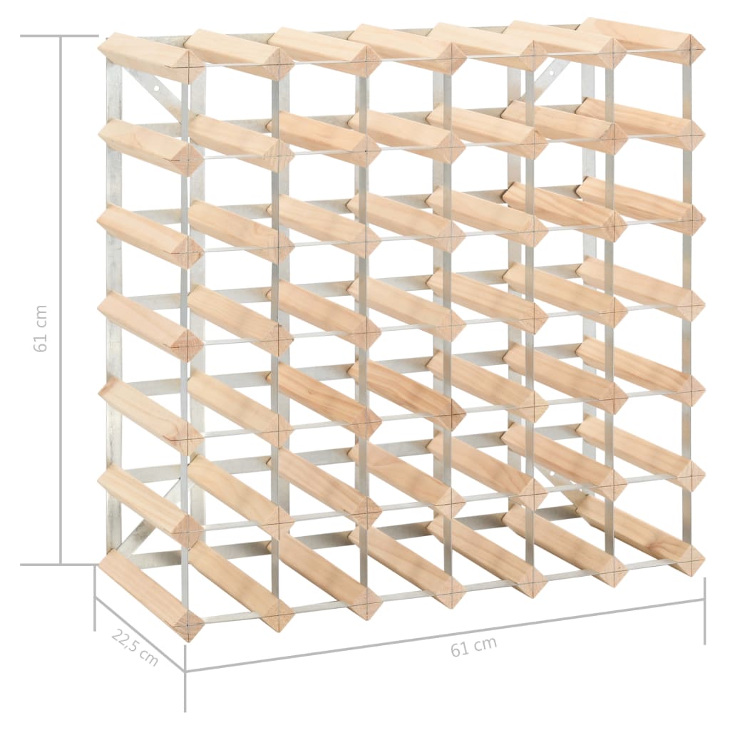 Wine Rack for 42 Bottles Solid Pinewood - OLBRIT