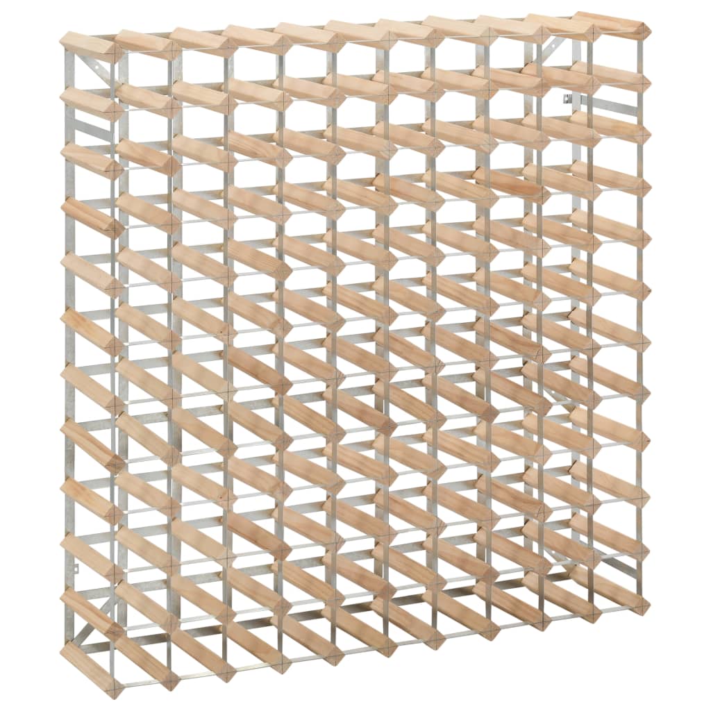 vidaXL Wine Rack for 120 Bottles Solid Pinewood - OLBRIT