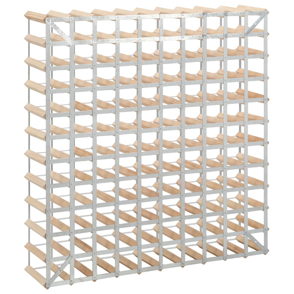 vidaXL Wine Rack for 120 Bottles Solid Pinewood - OLBRIT