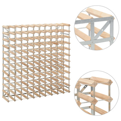 vidaXL Wine Rack for 120 Bottles Solid Pinewood - OLBRIT