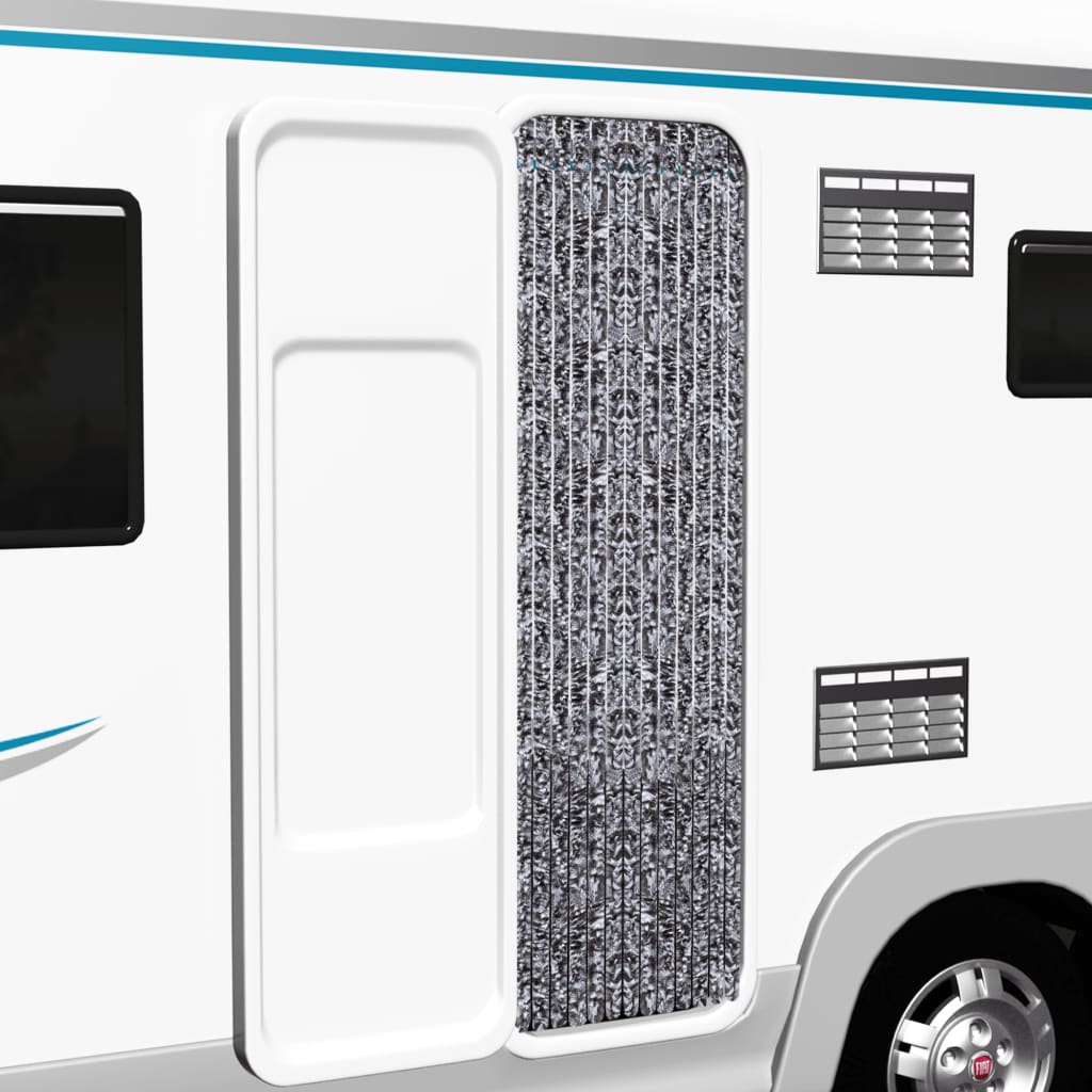 Insect Curtain Brown and Beige 56x185 cm Chenille - OLBRIT