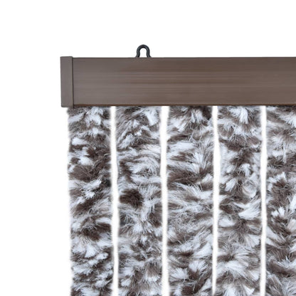 Insect Curtain Brown and Beige 90x220 cm Chenille - OLBRIT