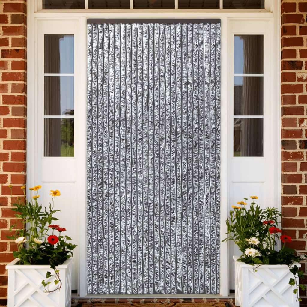 Insect Curtain Brown and Beige 100x220 cm Chenille - OLBRIT