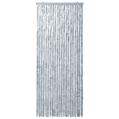 Insect Curtain White and Grey 90x220 cm Chenille - OLBRIT