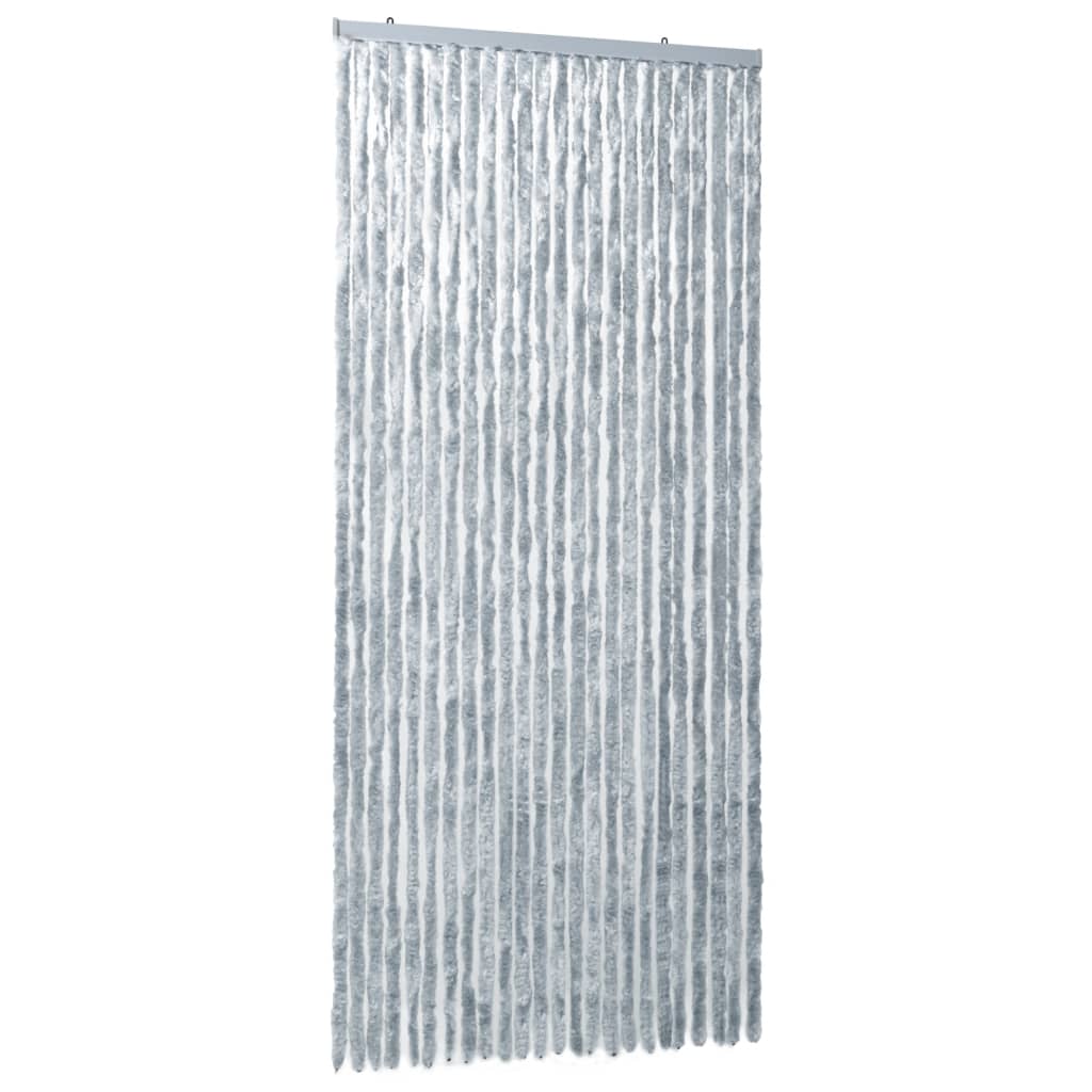 Insect Curtain White and Grey 100x220 cm Chenille - OLBRIT