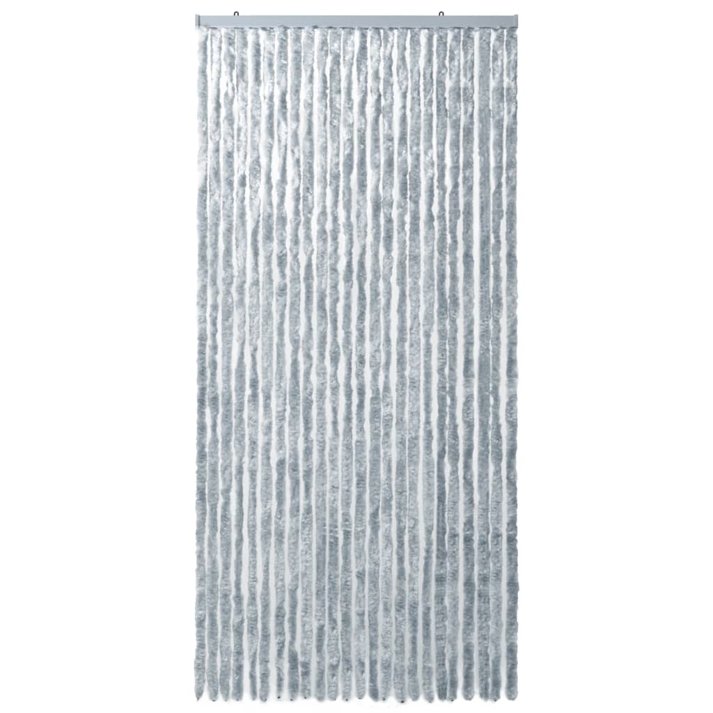 Insect Curtain White and Grey 100x220 cm Chenille - OLBRIT