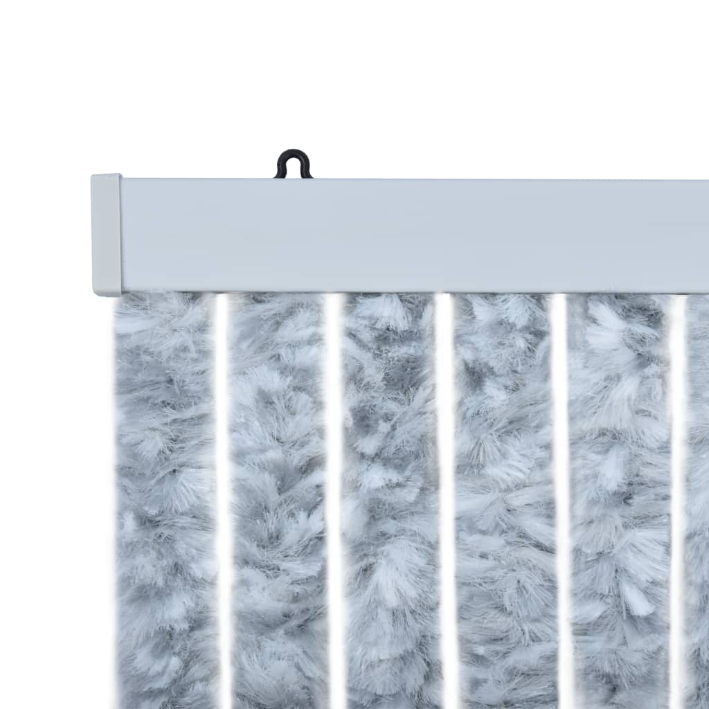 Insect Curtain White and Grey 100x220 cm Chenille - OLBRIT