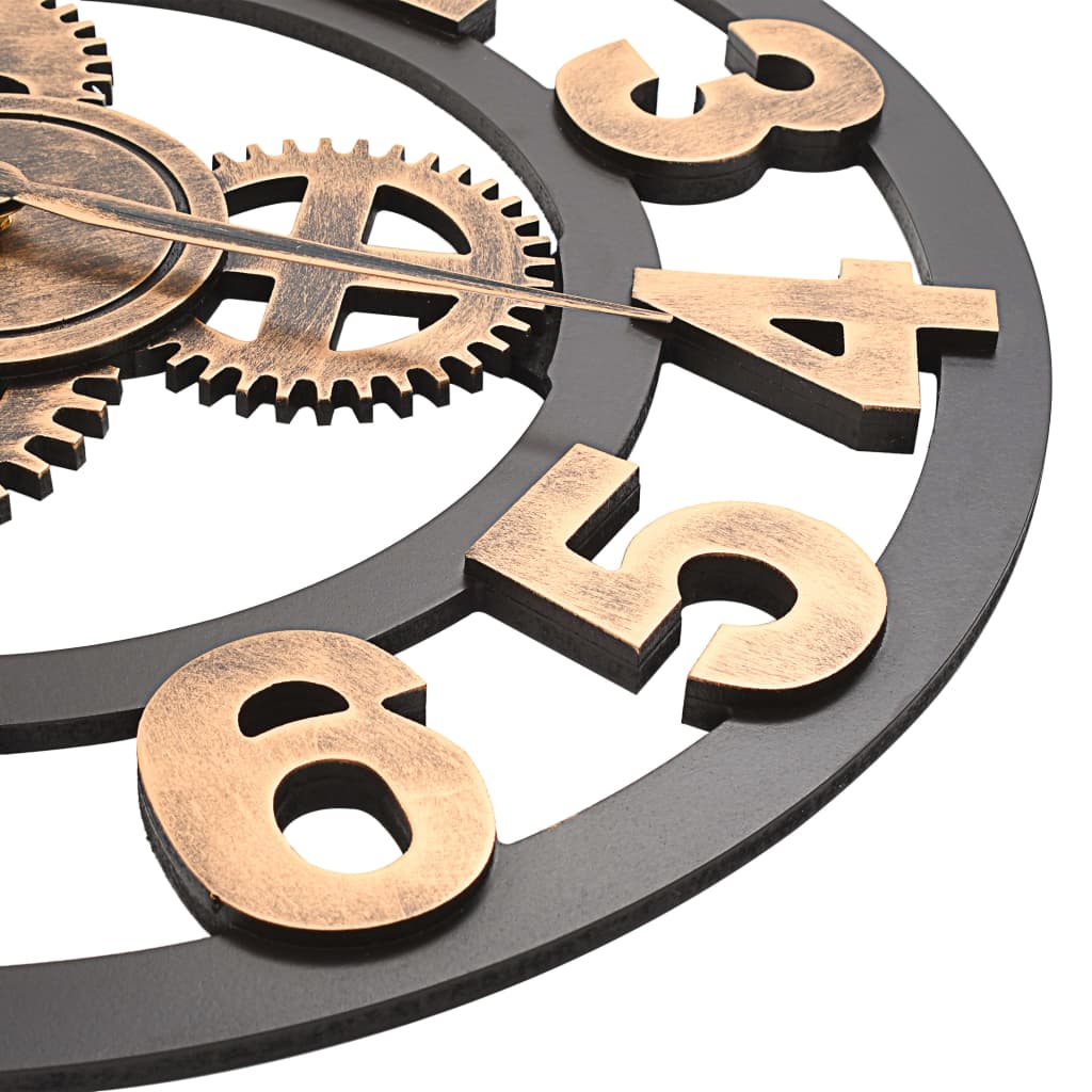 Wall Clock Metal 58 cm Golden and Black - OLBRIT