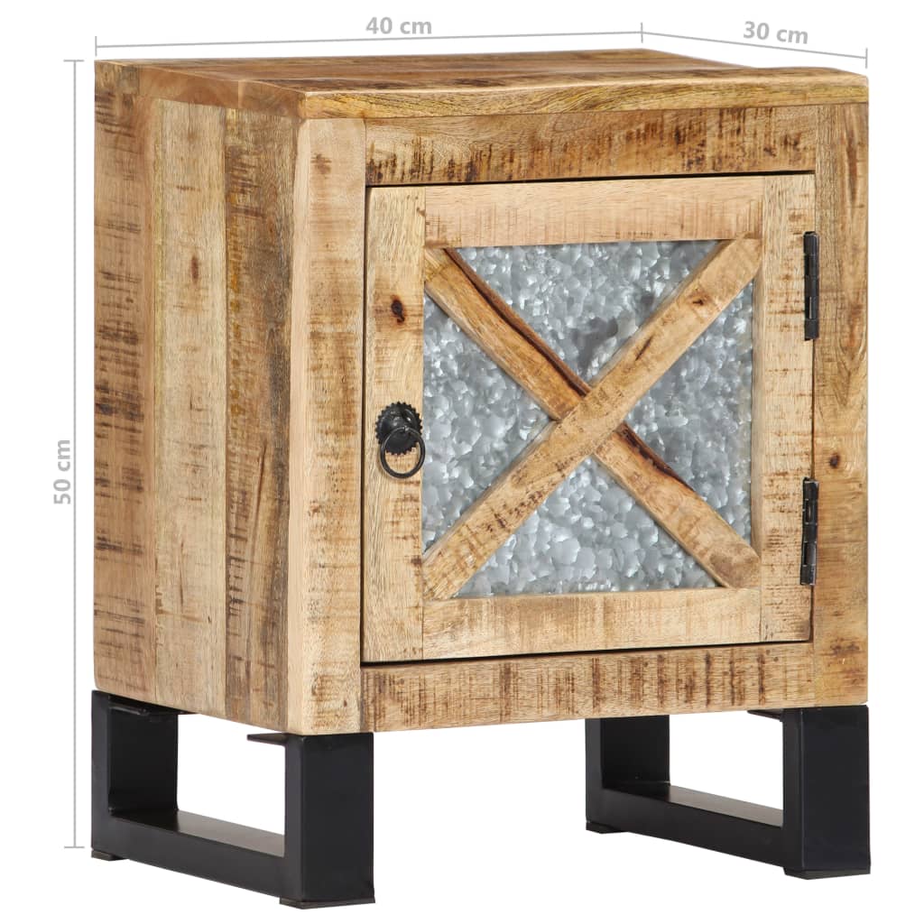 Bedside Cabinet 40x30x50 cm Solid Mango Wood - OLBRIT
