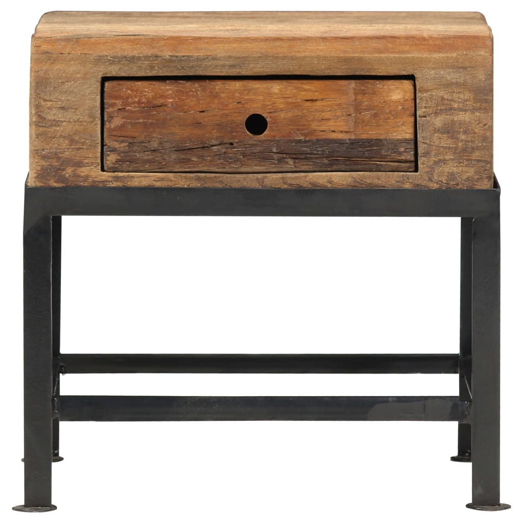 Bedside Cabinet 40x35x40 cm Solid Reclaimed Wood - OLBRIT