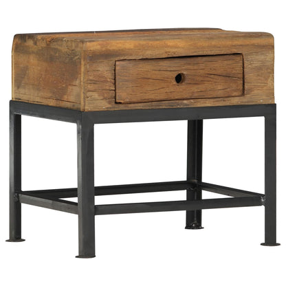 Bedside Cabinet 40x35x40 cm Solid Reclaimed Wood - OLBRIT