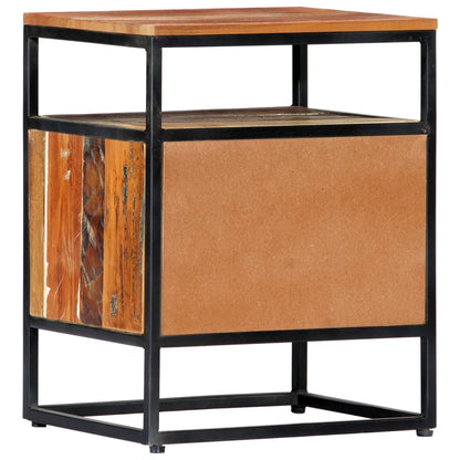 Bedside Cabinet 40x30x50 cm Solid Reclaimed Wood and Steel - OLBRIT