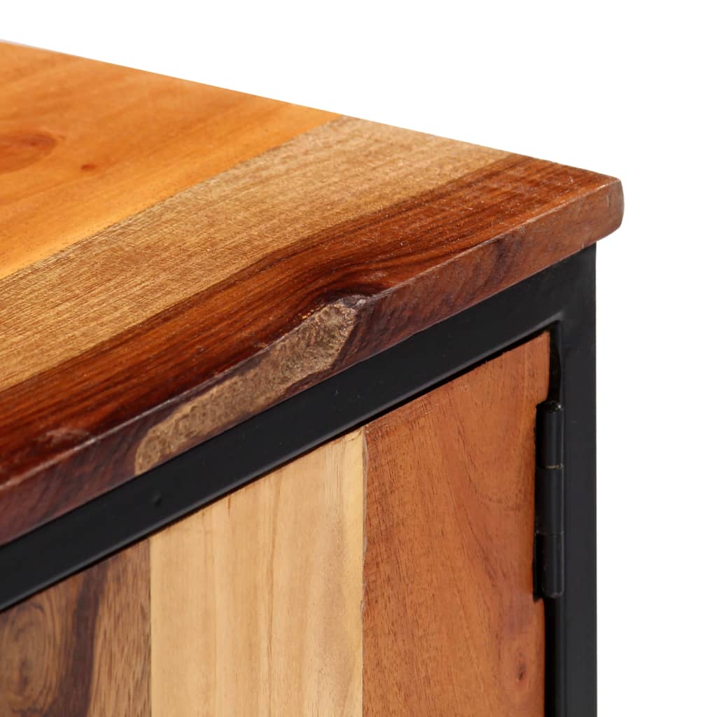 TV Cabinet 120x30x40 cm Solid Reclaimed Wood and Steel - OLBRIT