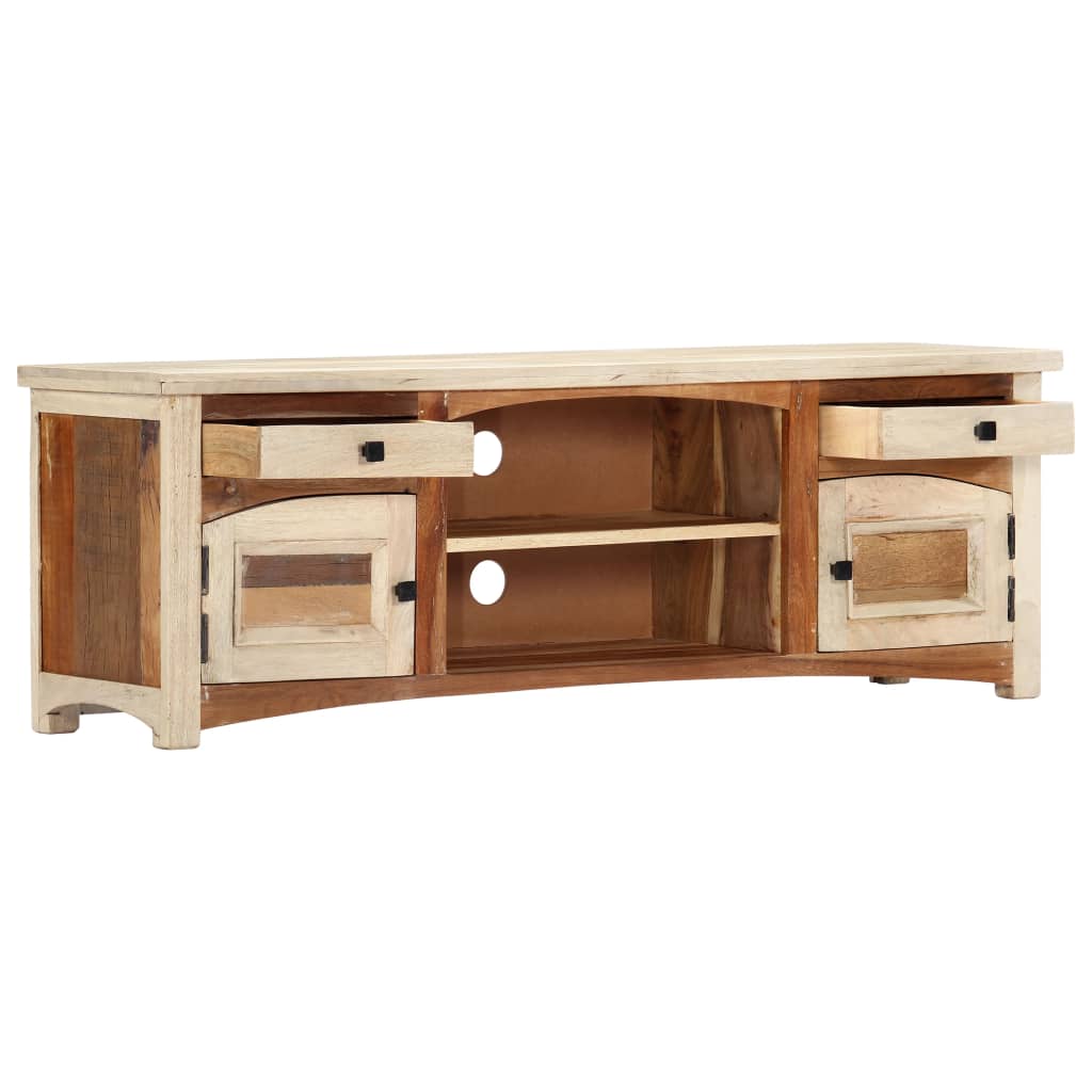 TV Cabinet 120x30x40 cm Solid Reclaimed Wood - OLBRIT