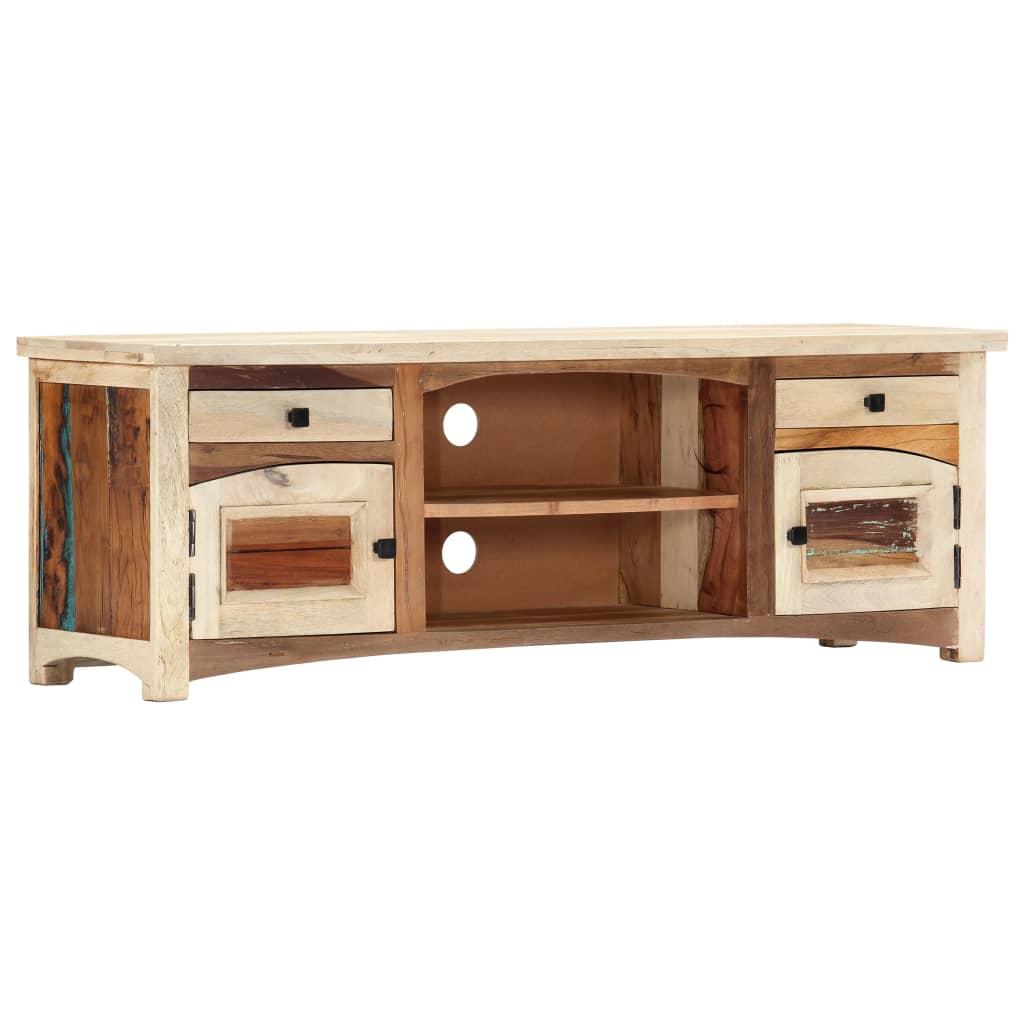 TV Cabinet 120x30x40 cm Solid Reclaimed Wood - OLBRIT