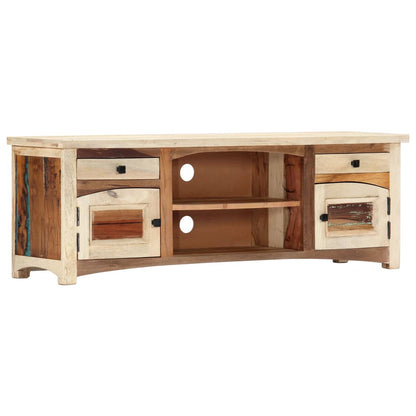 TV Cabinet 120x30x40 cm Solid Reclaimed Wood - OLBRIT