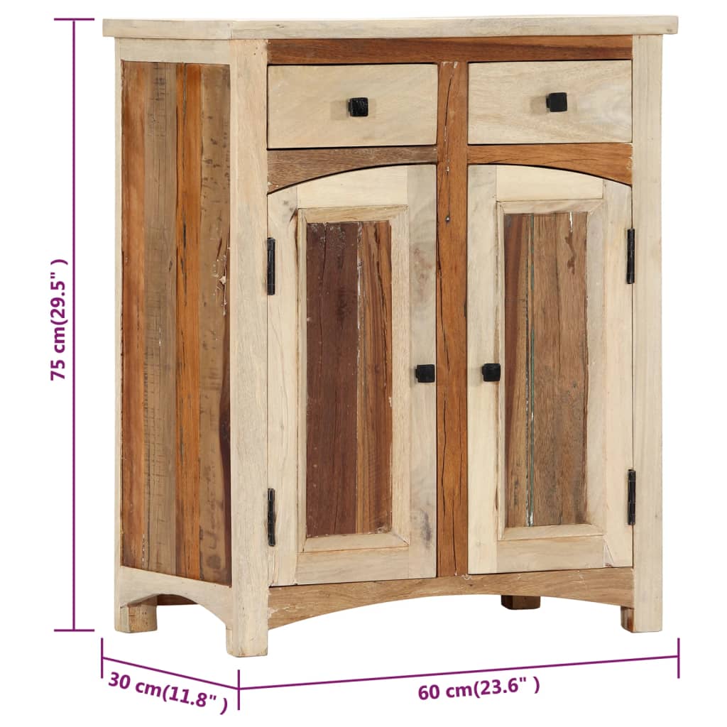 Side Cabinet 60x30x75 cm Solid Reclaimed Wood - OLBRIT