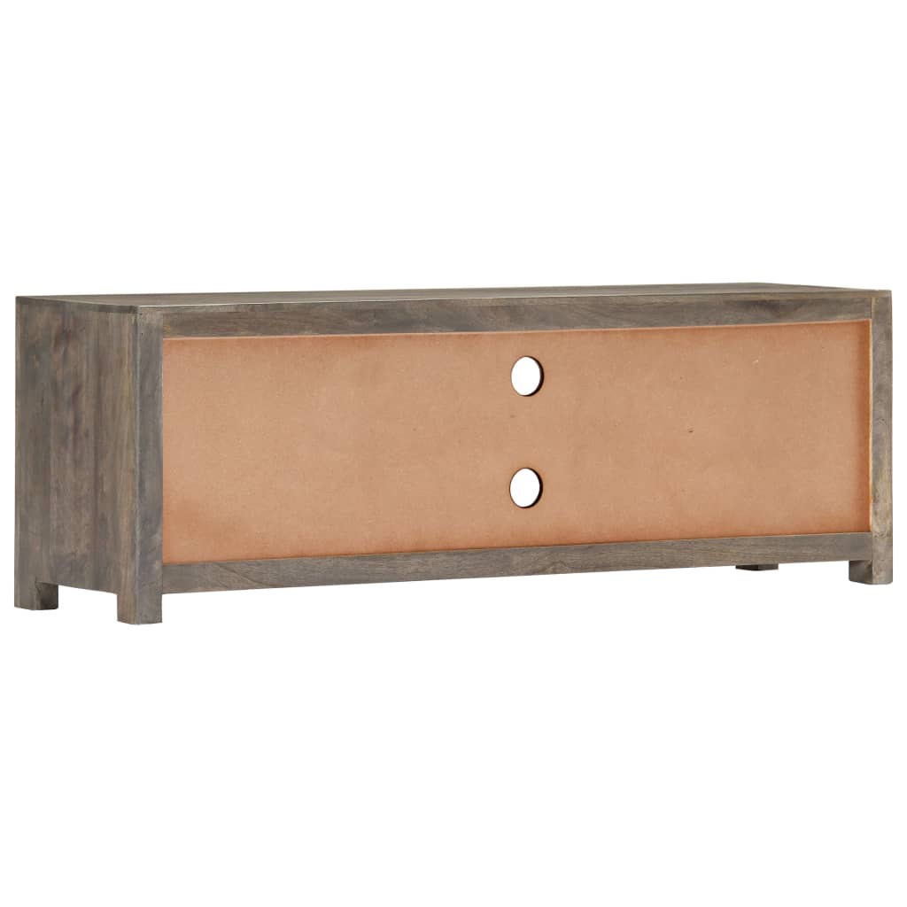 TV Cabinet Grey 120x30x40 cm Solid Mango Wood - OLBRIT