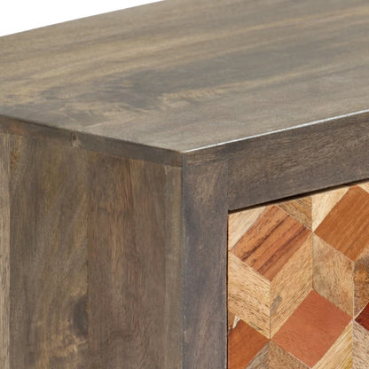 TV Cabinet Grey 120x30x40 cm Solid Mango Wood - OLBRIT