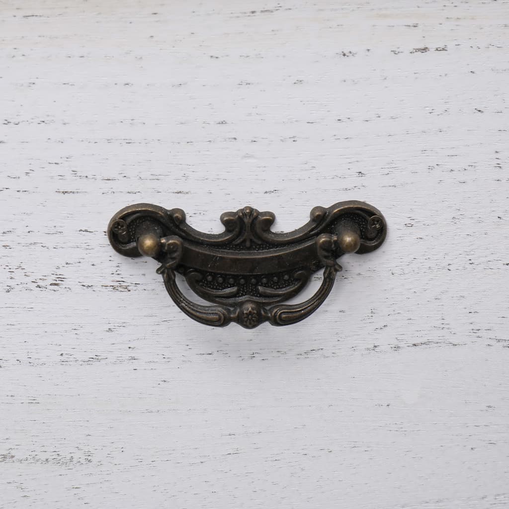 Bedside Cabinet White 38x28x45 cm Paulownia Wood - OLBRIT