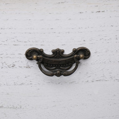 Bedside Cabinet White 38x28x45 cm Paulownia Wood - OLBRIT