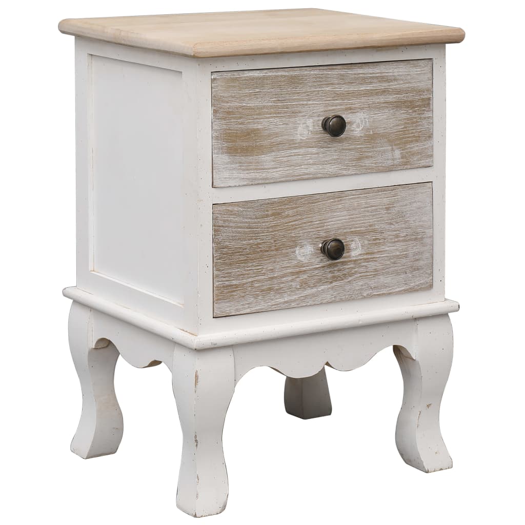 Bedside Cabinet 35x30x50 cm Paulownia Wood - OLBRIT
