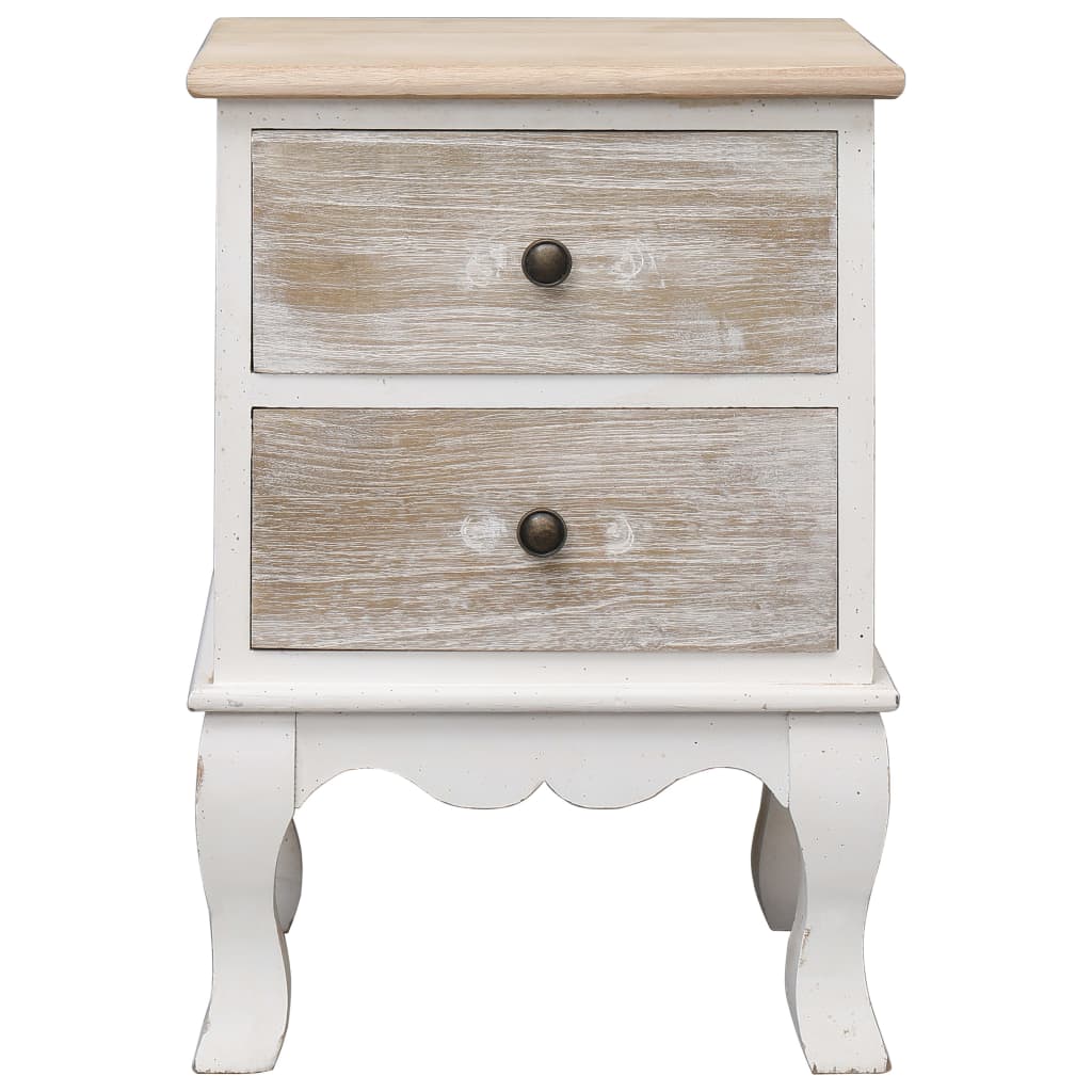 Bedside Cabinet 35x30x50 cm Paulownia Wood - OLBRIT