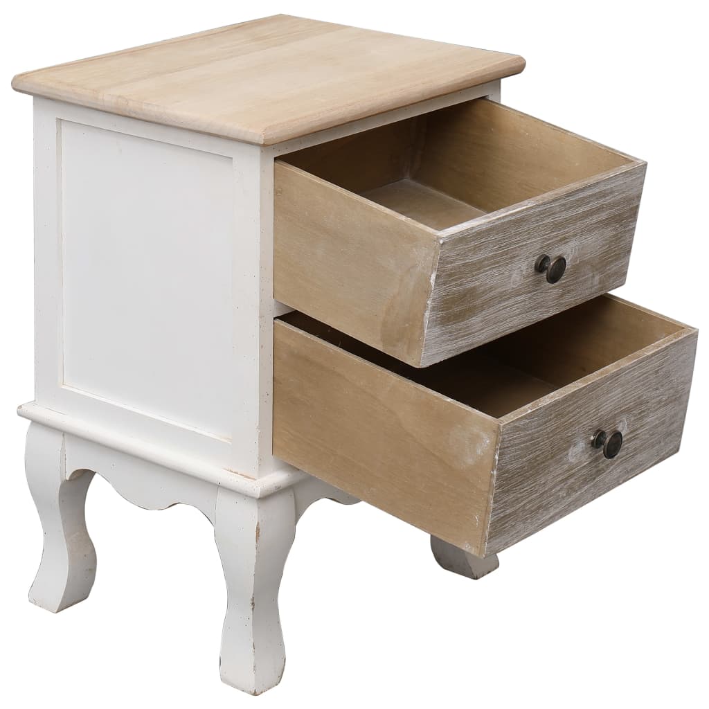 Bedside Cabinet 35x30x50 cm Paulownia Wood - OLBRIT